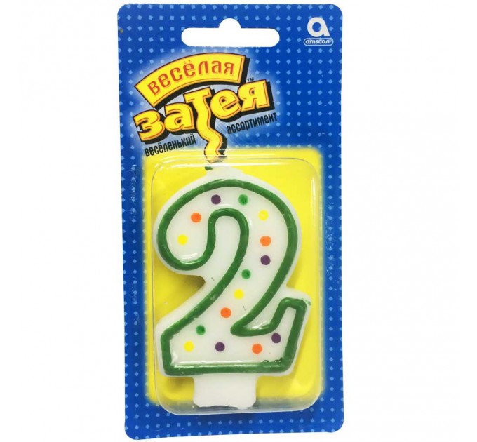 Свеча для торта фигурная - цифра "2"