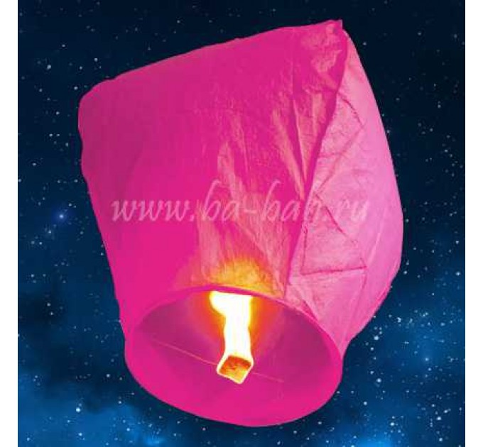 Небесный фонарик - бриллиант (корона) ярко-розовый