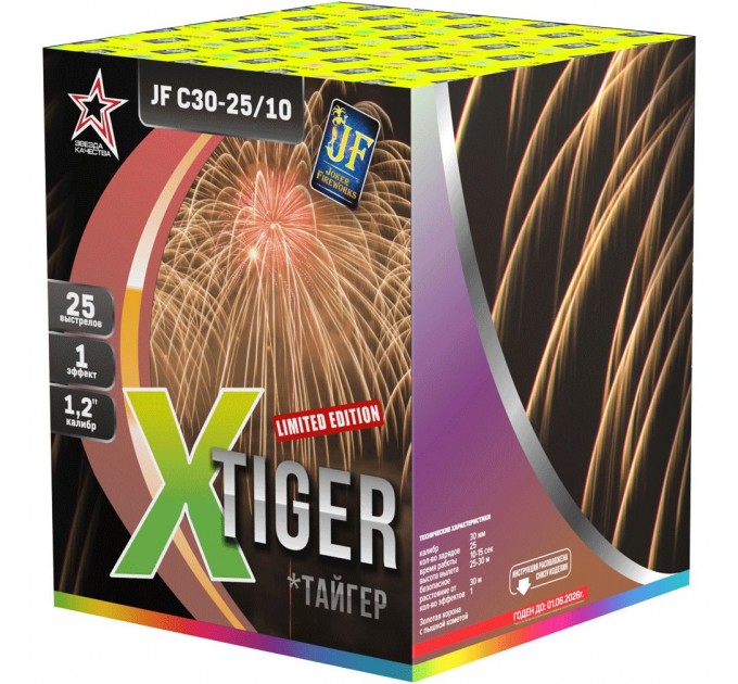 Фейерверк JFC 30-25/10 Тигр / X TIGER (1,2" х 25)