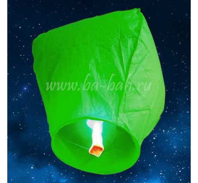 Небесный фонарик - бриллиант (корона) зеленый